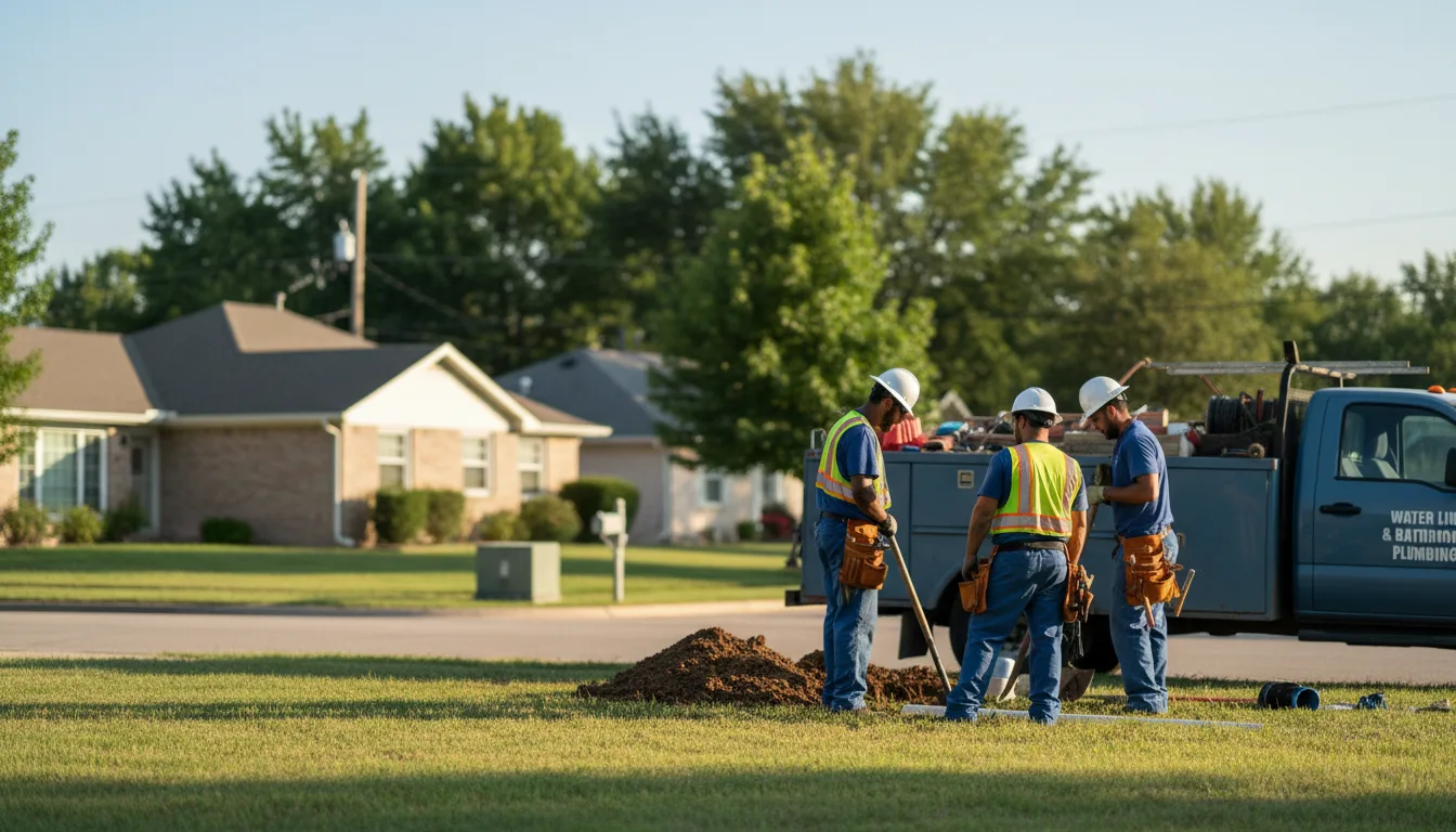 Residential water line and bathroom plumbing service in Goehner, NE